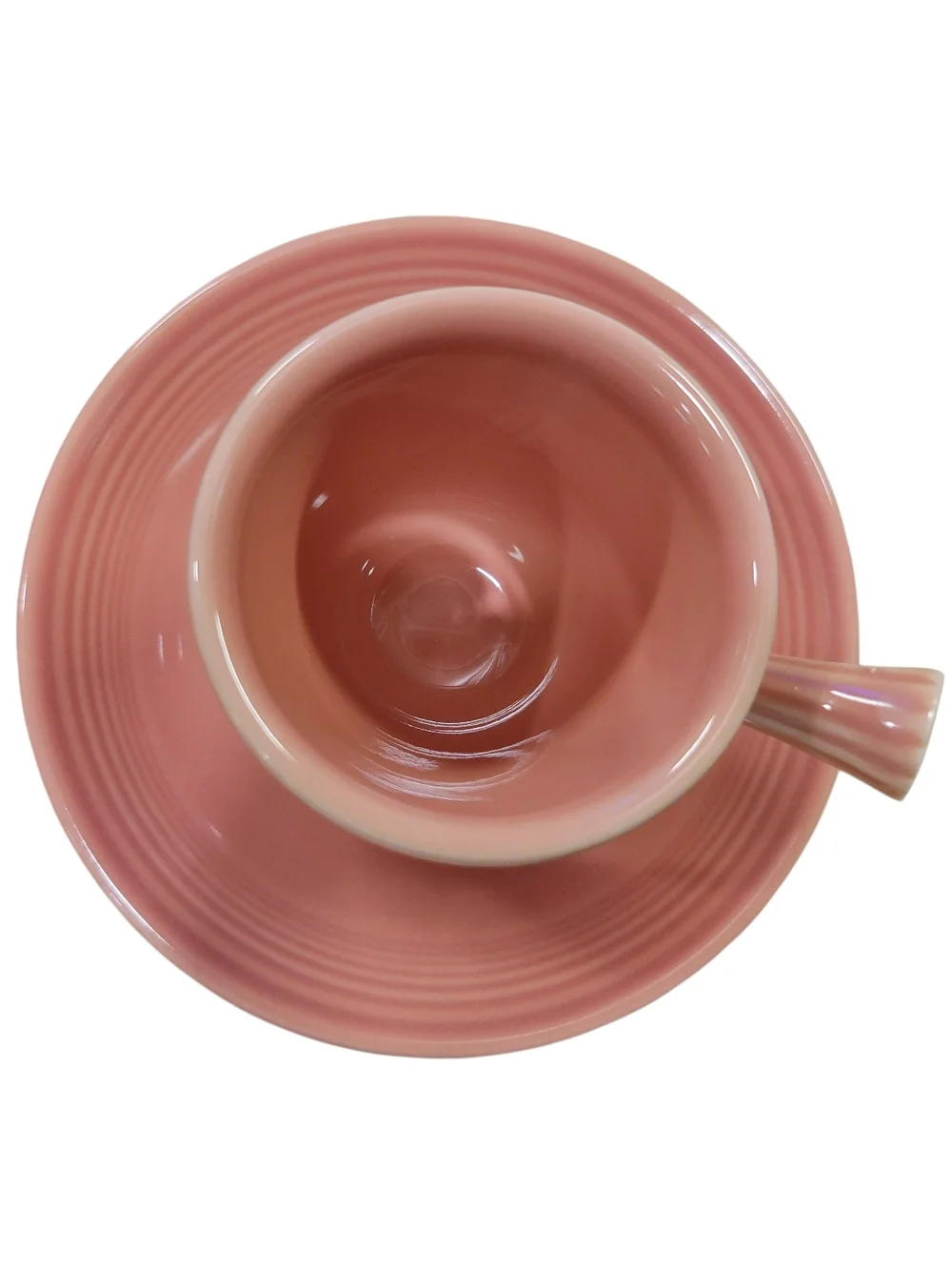 Fiesta® Rose Stick Handle Demitasse Cup & Saucer | Retired Color | EUC